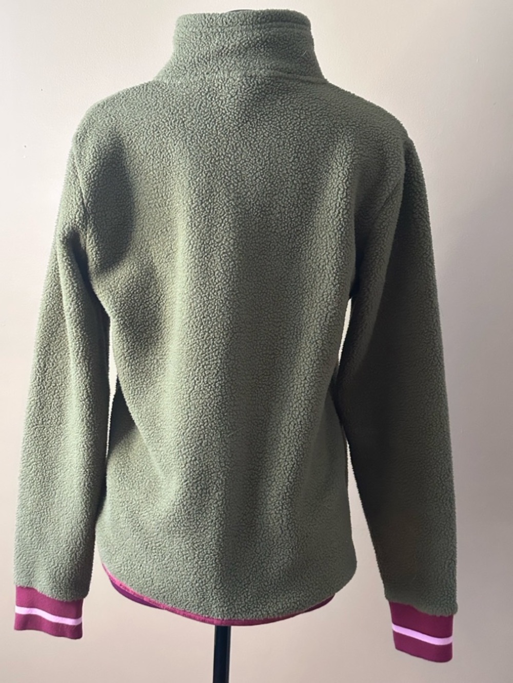 Kari Traa Rothe Midlayer Green with Burgundy Accents  Full Zip Fleece Jacket, M - Picture 2 of 11